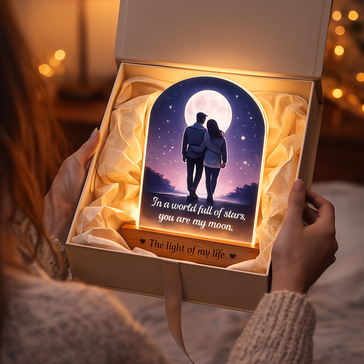 Romantic Gift for Wife – “You Are My Moon” Couple Lamp – Zoci Voci