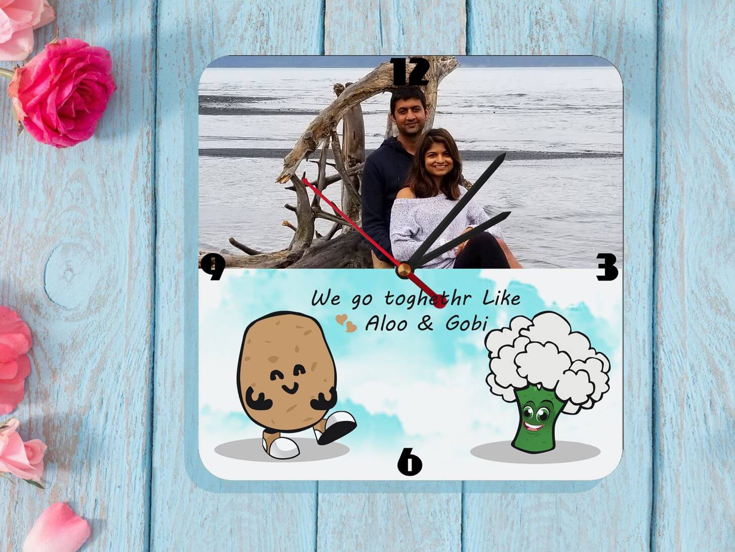 Aloo-Gobi photo wall clock