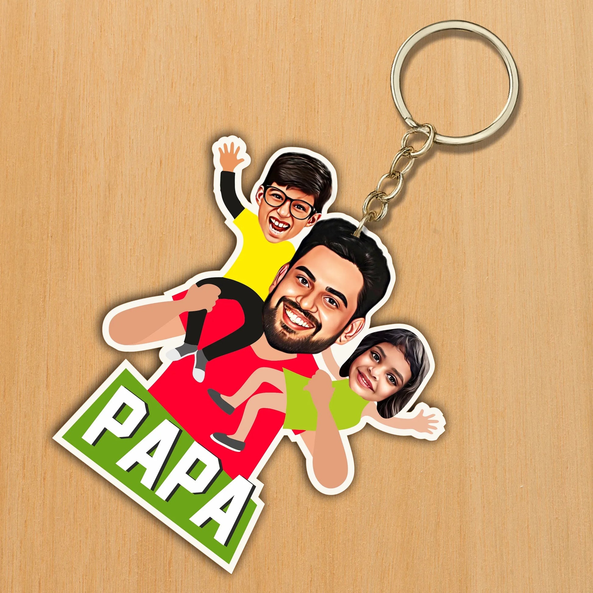 Dad's Shoulder Crew: Personalized Dad Caricature Standee