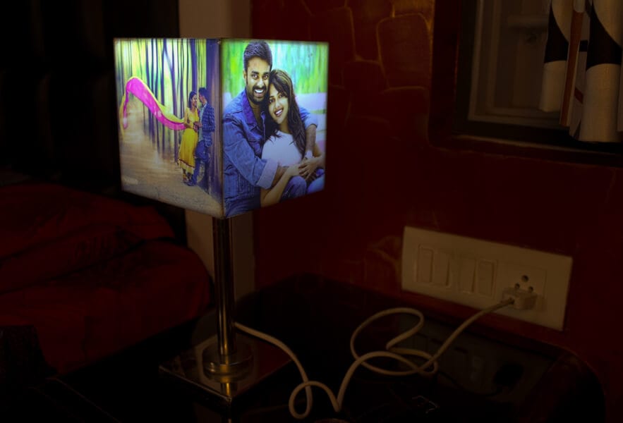 Personalized Cube Photo Lamp Shade