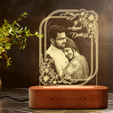 Elevate Your Precious Memories with our Engraved Acrylic Photo Frame: Where Elegance Meets Romance Personalize Anniversary Gift