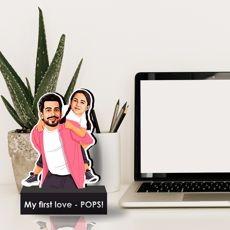 Pops, My First Love - Caricature for father's day