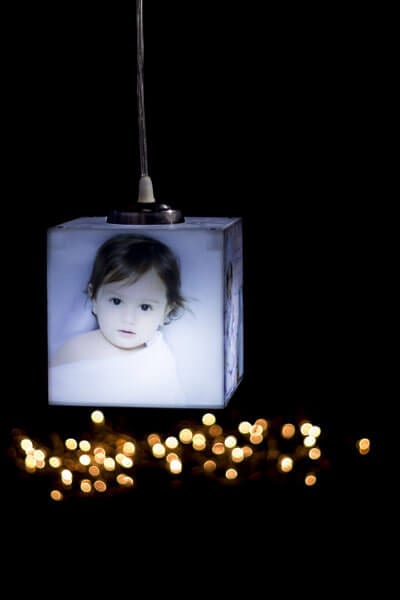 Personalized Cube Hanging Light