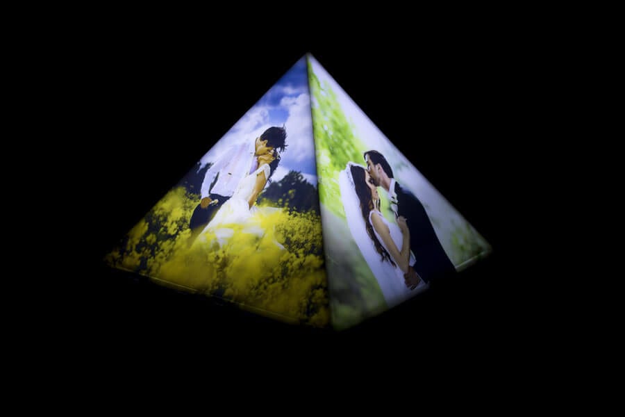 Pyramid Table Photo Lamp