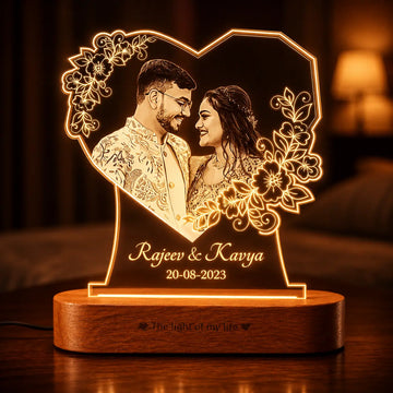 Radiant Love: Personalized Photo Glow Lamp