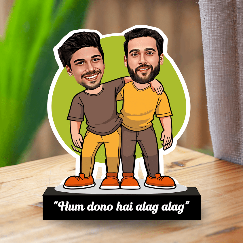 Hum Dono He Alag Alag" Caricature for Brothers