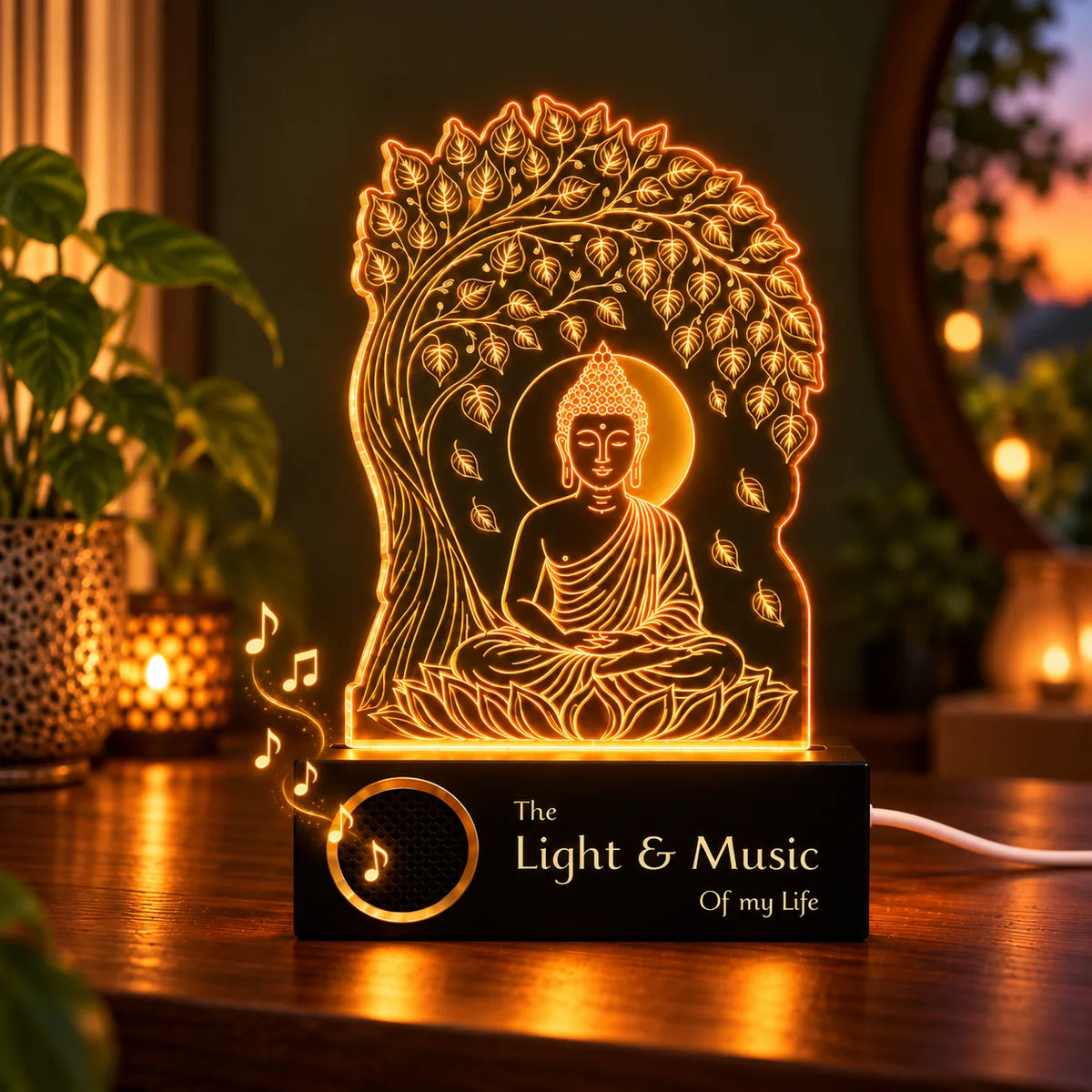 Buddha Statue LED Lamp for Home Decor – Gautam Buddha Night Light