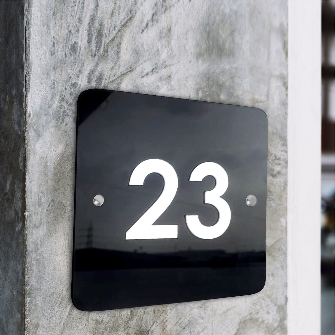 Shimmer - A house number plate