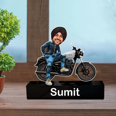 Ride-On Charisma: Personalized Caricature Gift for Husband