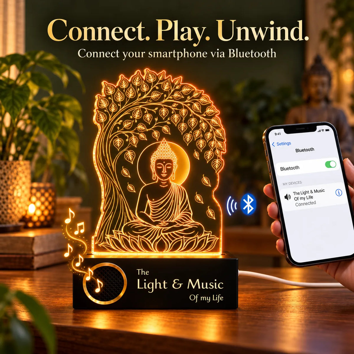 Buddha Statue LED Lamp for Home Decor – Gautam Buddha Night Light