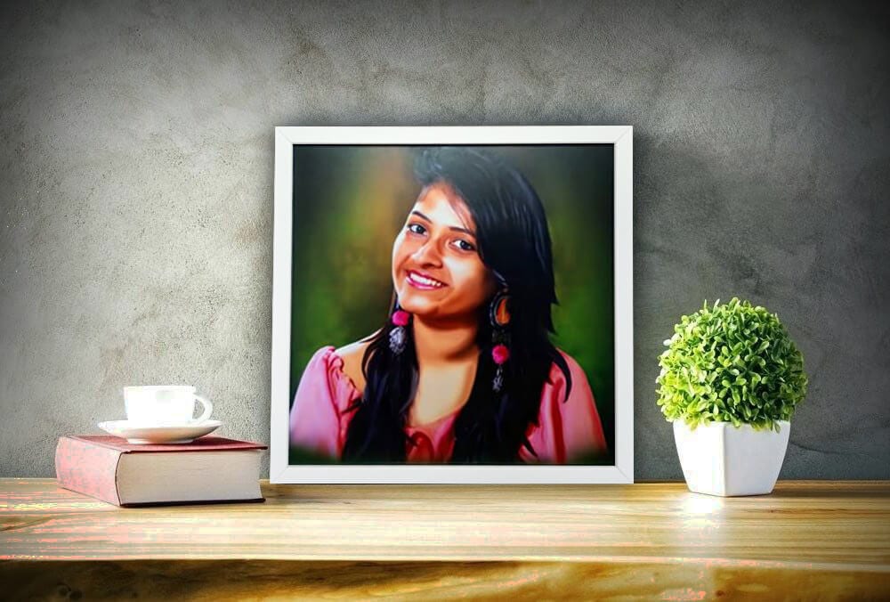 oil paint photo frame