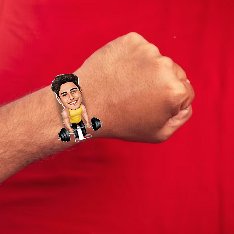 Gym Lover Personalized Rakhi - Weightlifting Edition