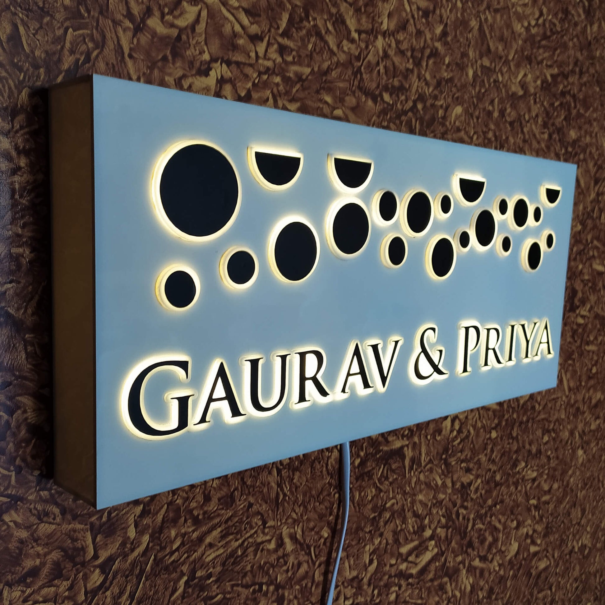 Planets of Gold - Acrylic name plate