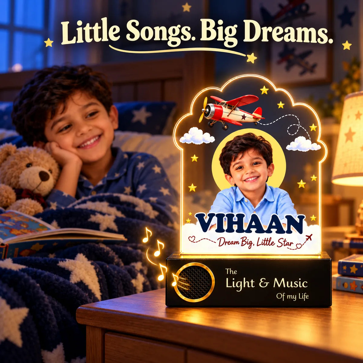 Birthday Gift for Boys & Son – Personalized Photo Lamp