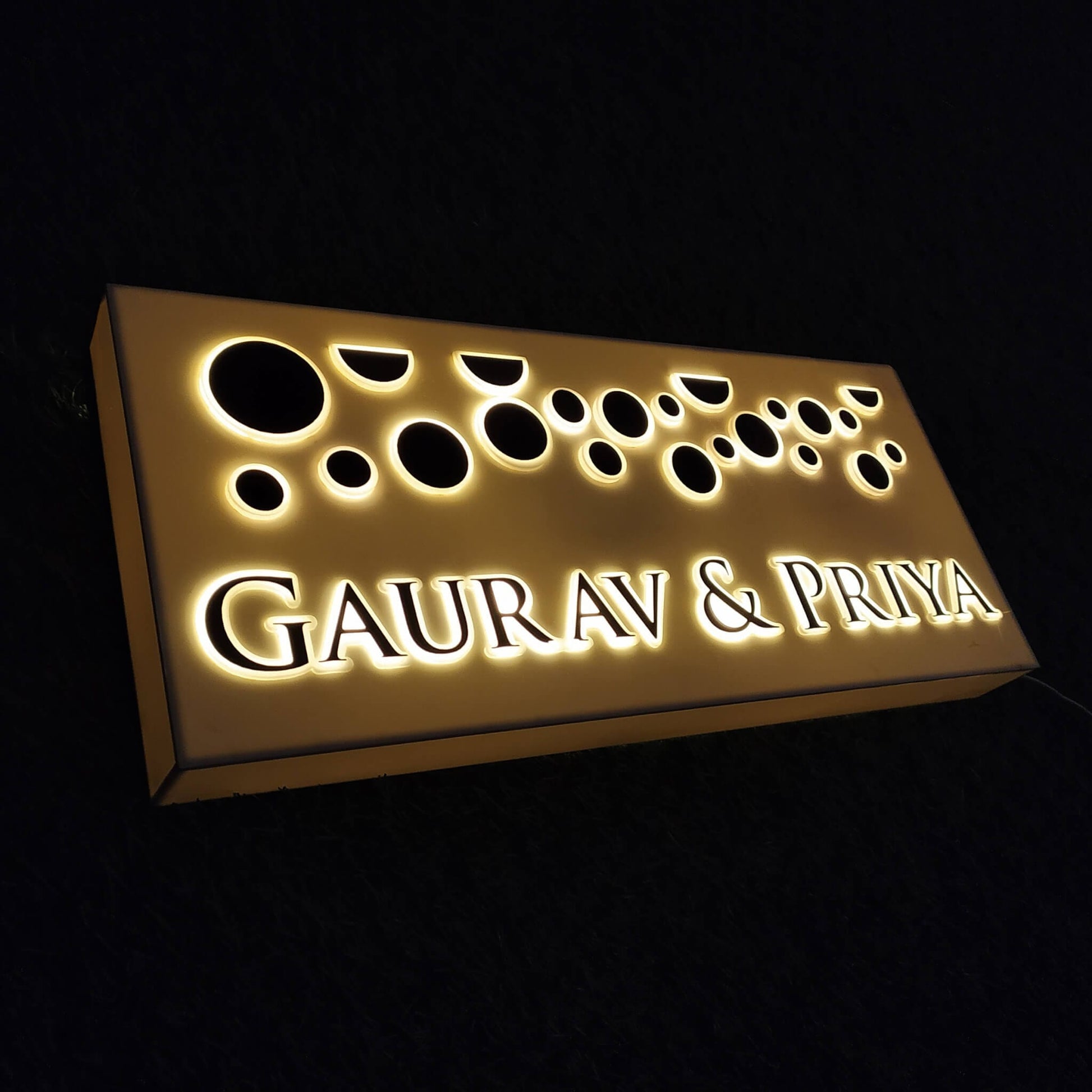 Planets of Gold - Acrylic name plate