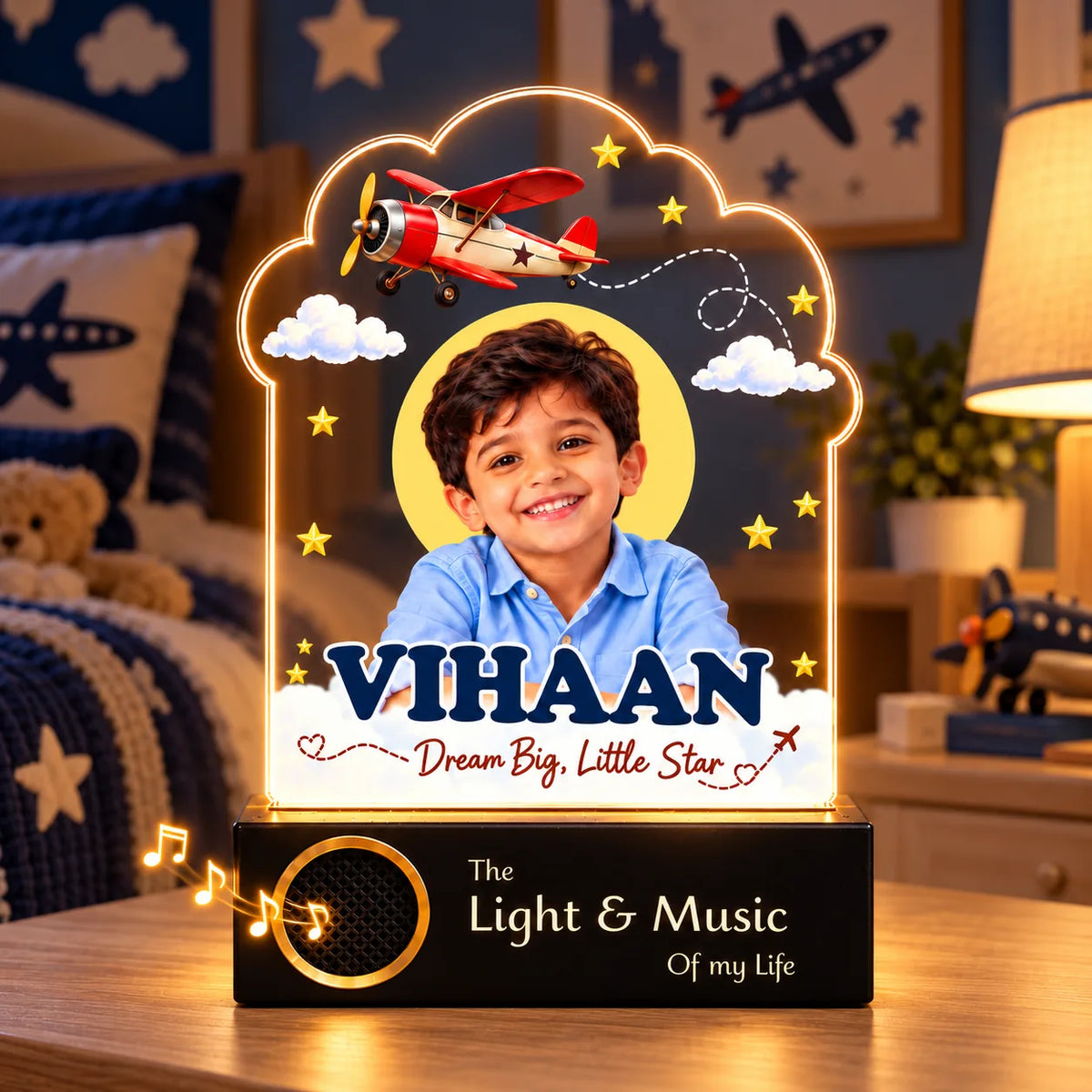 Birthday Gift for Boys & Son – Personalized Photo Lamp