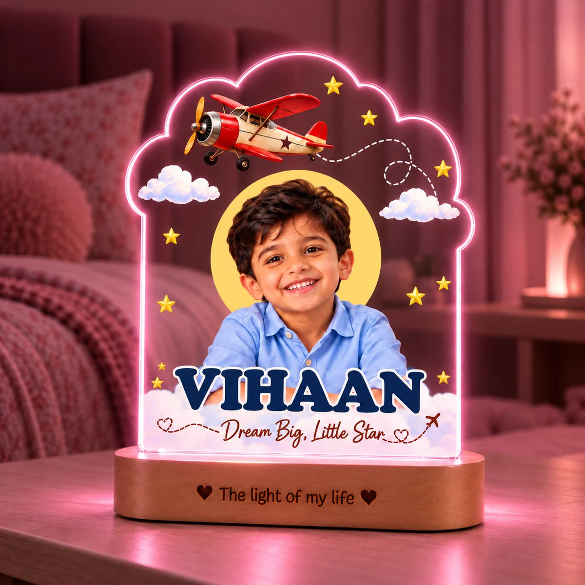 Birthday Gift for Boys & Son – Personalized Photo Lamp