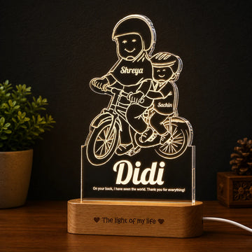 Cool Gift for Sister: Didi's Mentorship Tribute Engraved Lamp