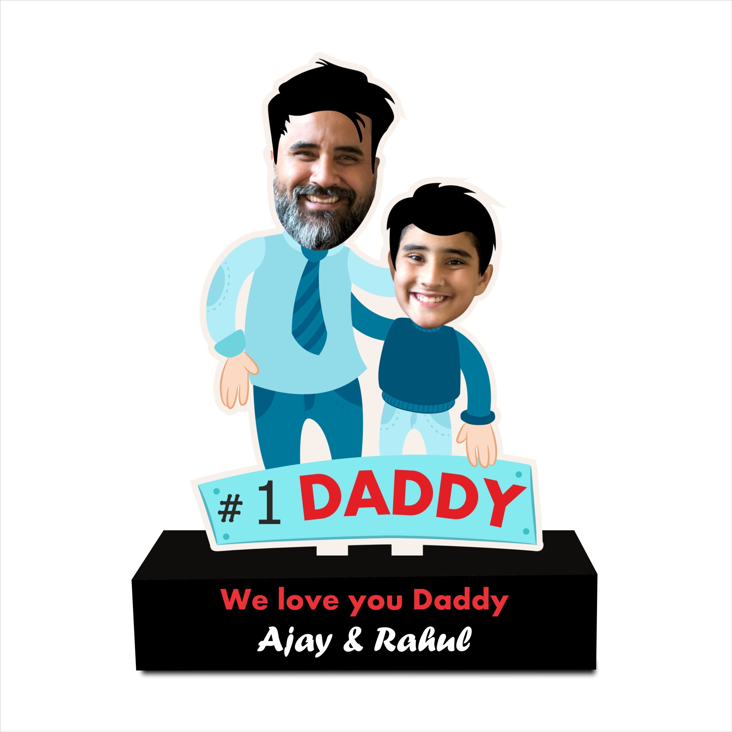 Dad's Carbon Copy - Father's Day Gift Caricature
