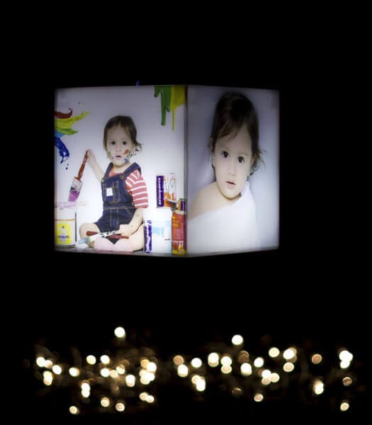 Personalized Cube Hanging Light