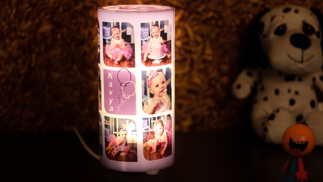 Cylindrical photo lamp