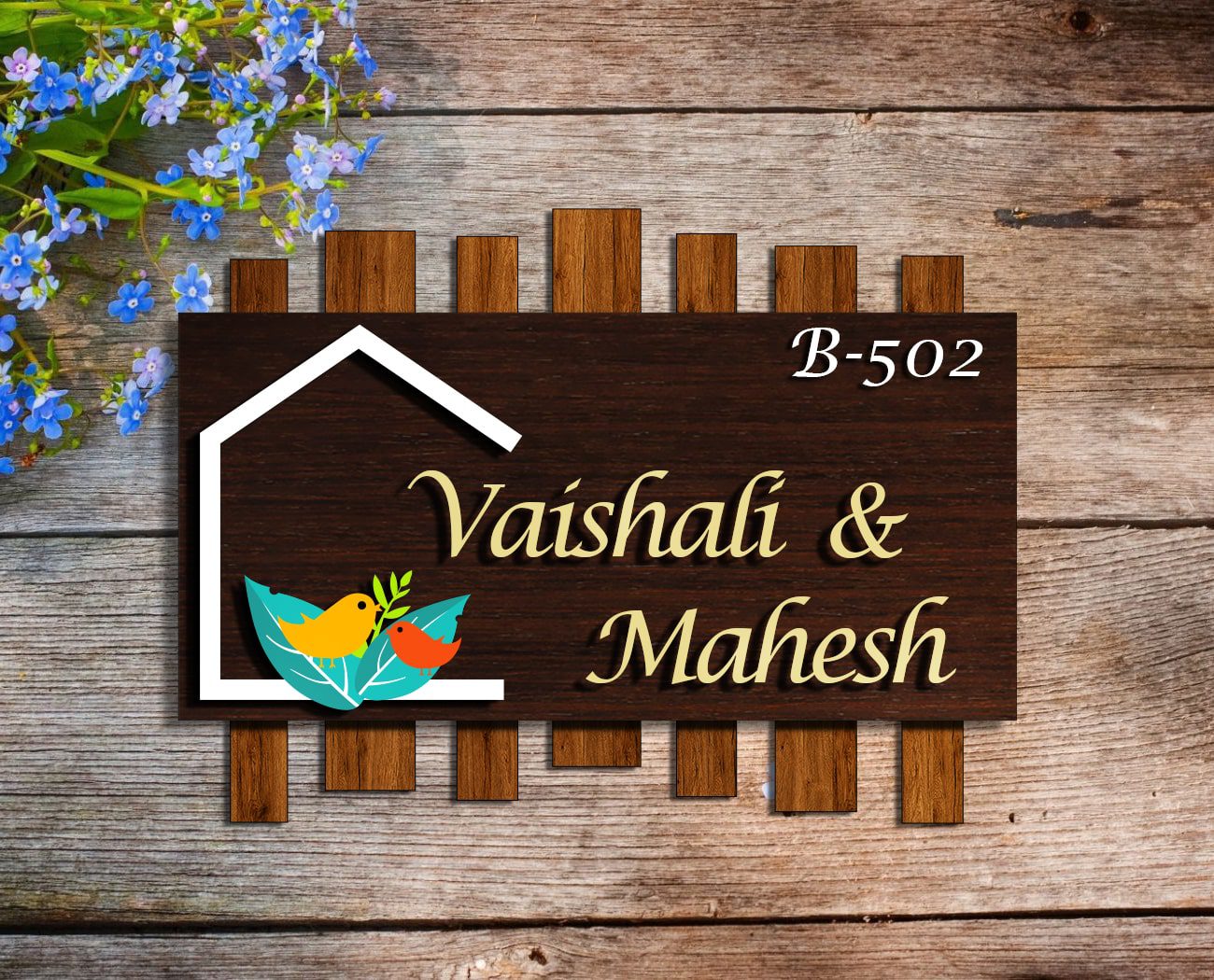 Nest in the woods name plate