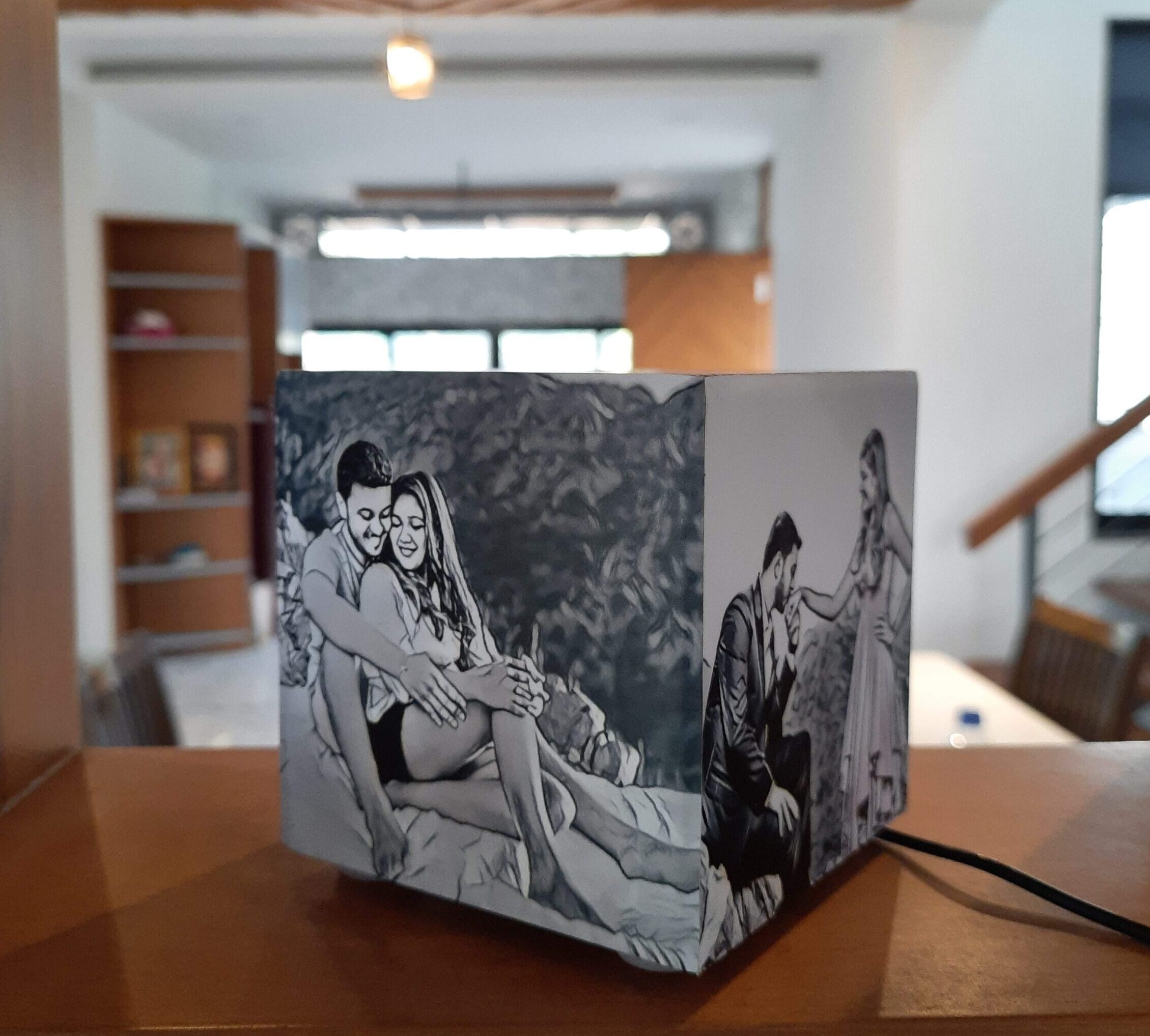 The Color of Love – Photo Art Lamp (16 Colored light, Comes with Remote)