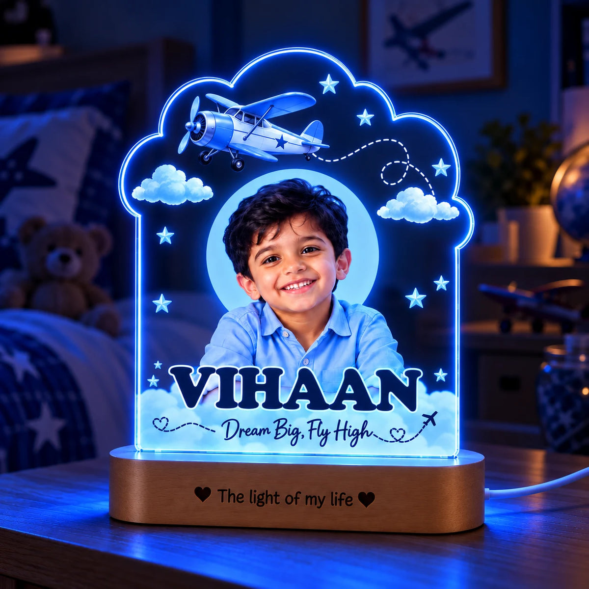Birthday Gift for Boys & Son – Personalized Photo Lamp