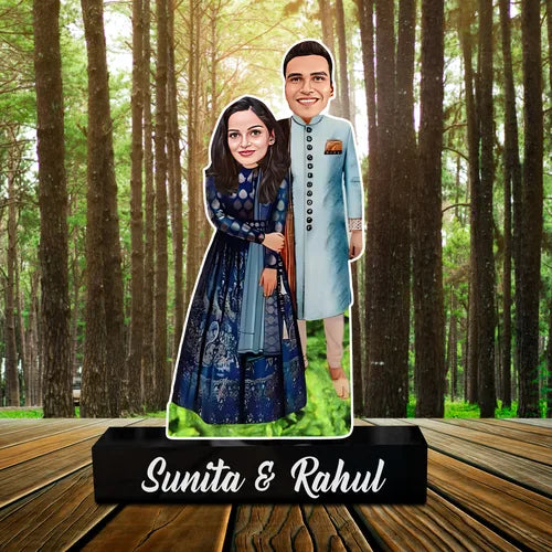 Royal Romance Couple Caricature – Perfect Gift for Engagements