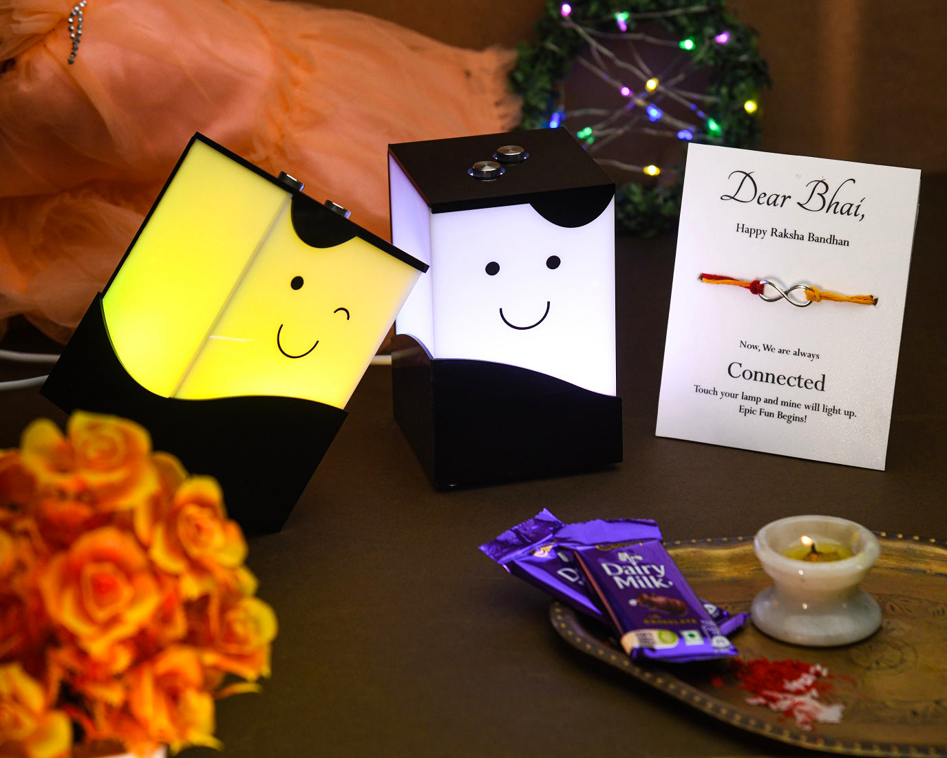 Telepathy Lamps - Stay Connected Rakhi Gift