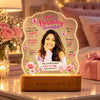 Birthday Gift for Girlfriend – Personalised Photo LED Lamp with Wooden Base