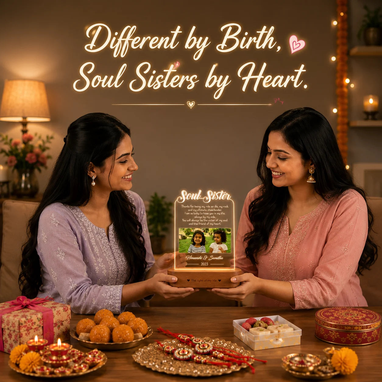 Soul sisters lamp - Gift for sister