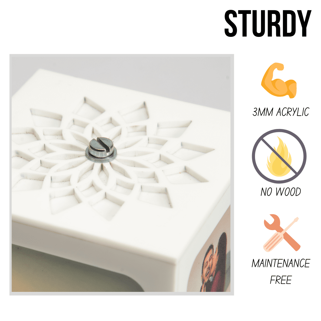 White Beauty - Rotating Photo Lamp