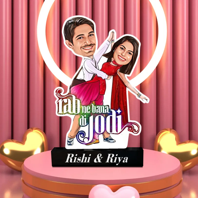 Rab Ne Bana Di Cute Jodi Caricature – Your Love Story, Bollywood Style!