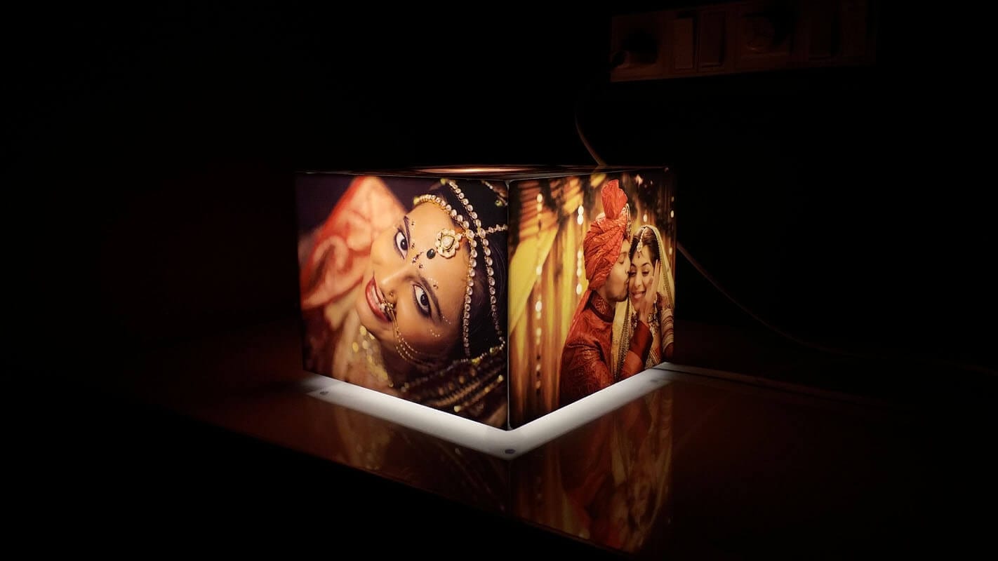 Personalized Table Photo Lamp - Rectangle