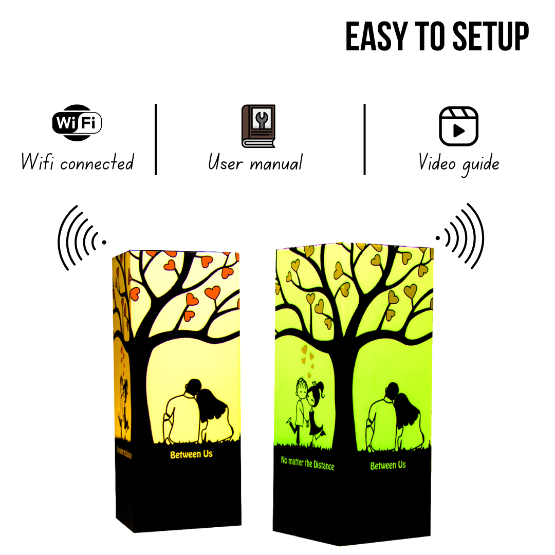 Friendship Lamps with Personalized Captions - Telepathy