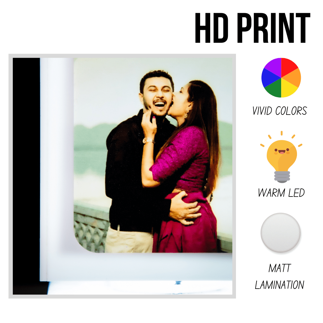 White Beauty - Rotating Photo Lamp