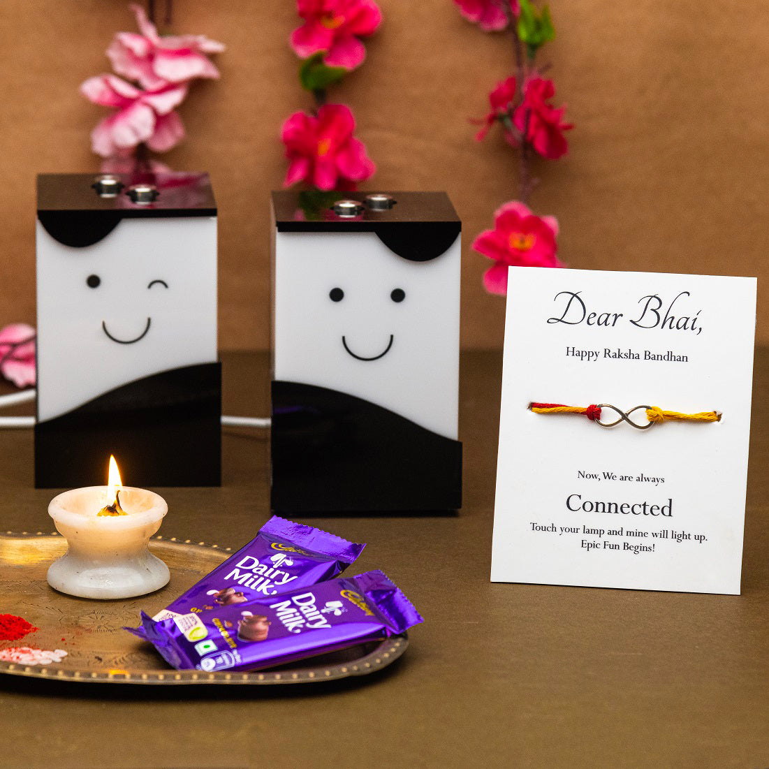 Telepathy Lamps - Stay Connected Rakhi Gift