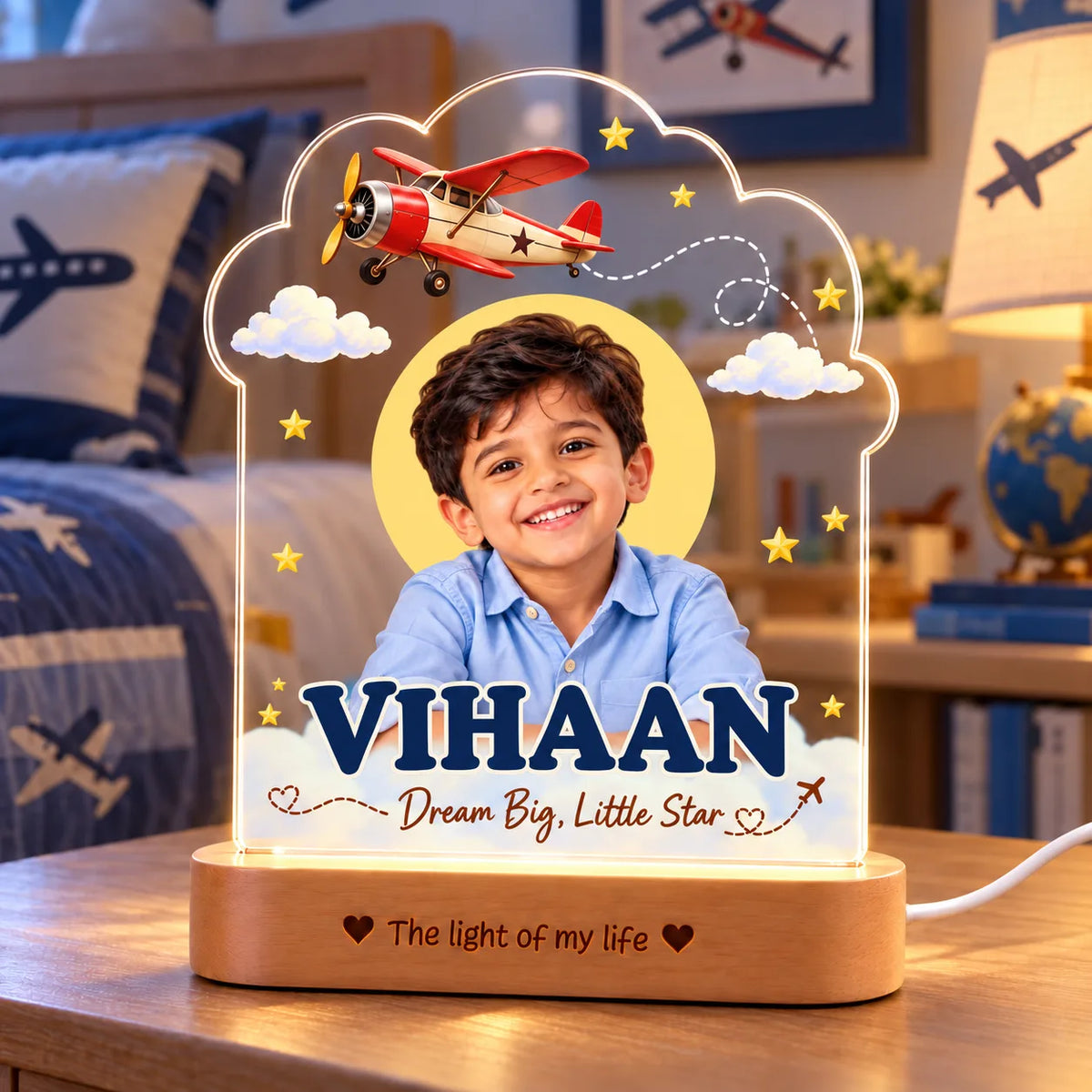 Birthday Gift for Boys & Son – Personalized Photo Lamp