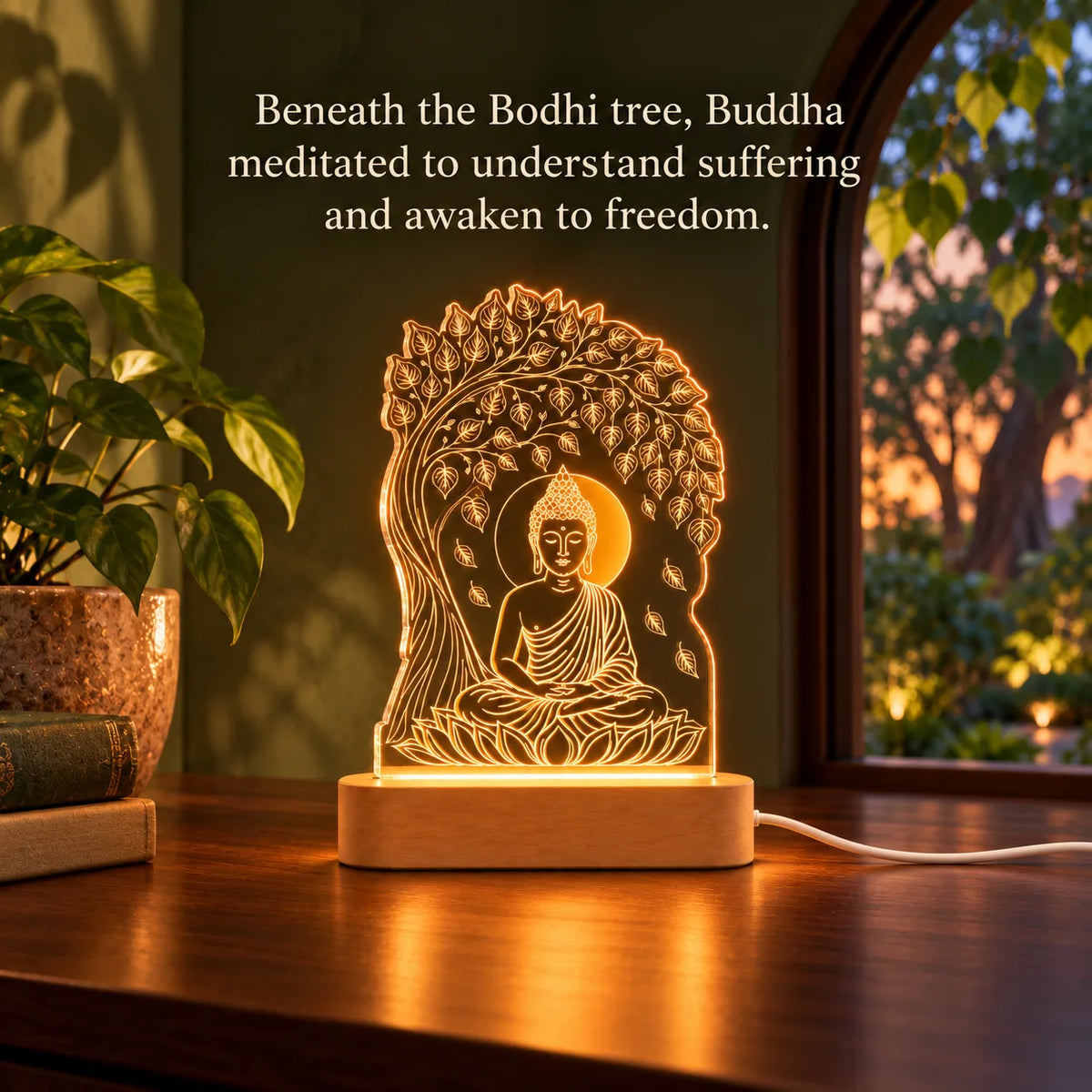 Buddha Statue LED Lamp for Home Decor – Gautam Buddha Night Light