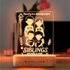 The Fantastic Four – Personalized LED Lamp for 4 Siblings | Custom Acrylic Rakhi Gift with Names | Wooden Base | 8x6x2 inch