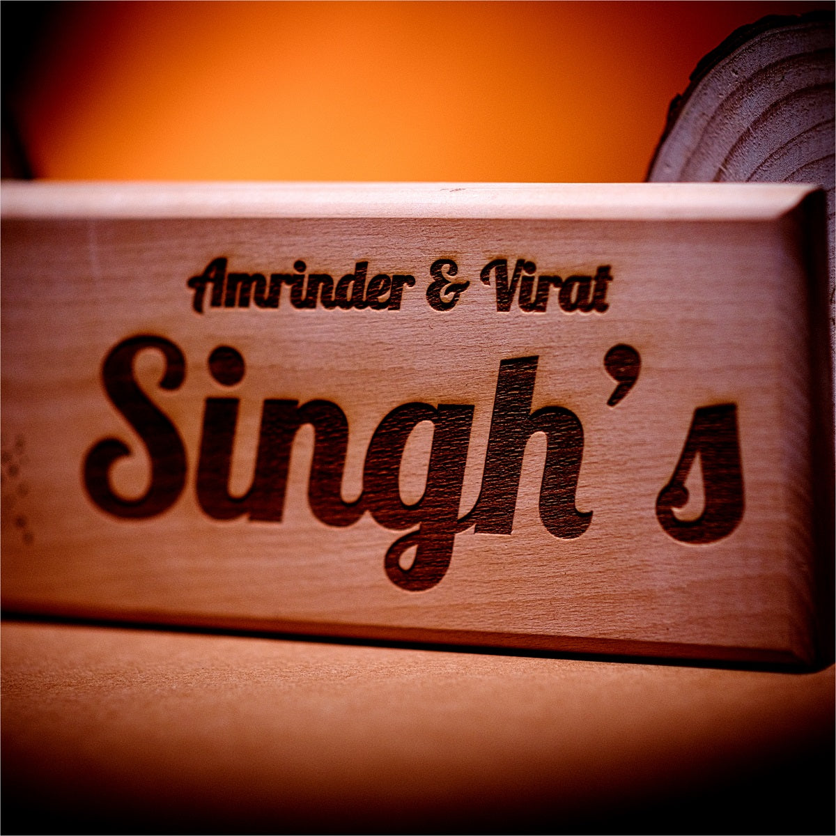 Peace of Home - Wooden Carved Name Plate 🏡