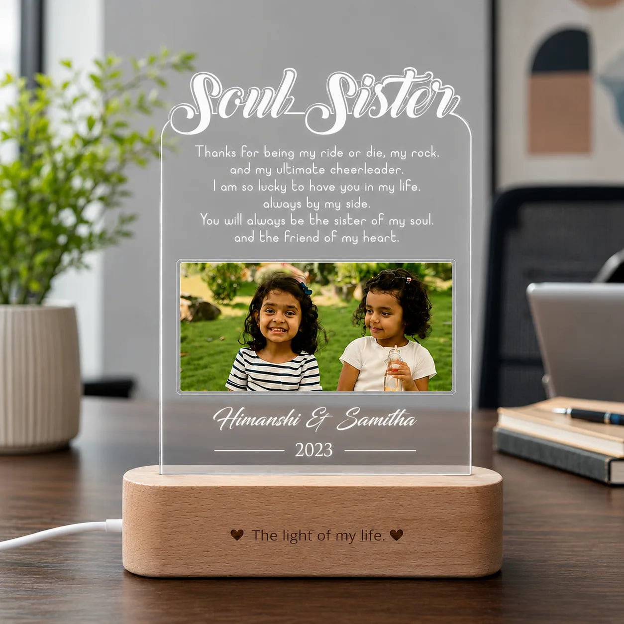 Soul sisters lamp - Gift for sister