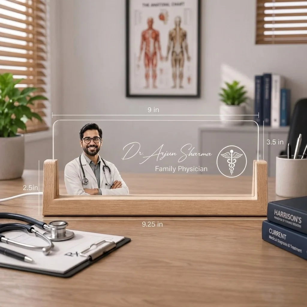 Personalized Doctor LED Name Lamp | Custom Physician Desk Decor