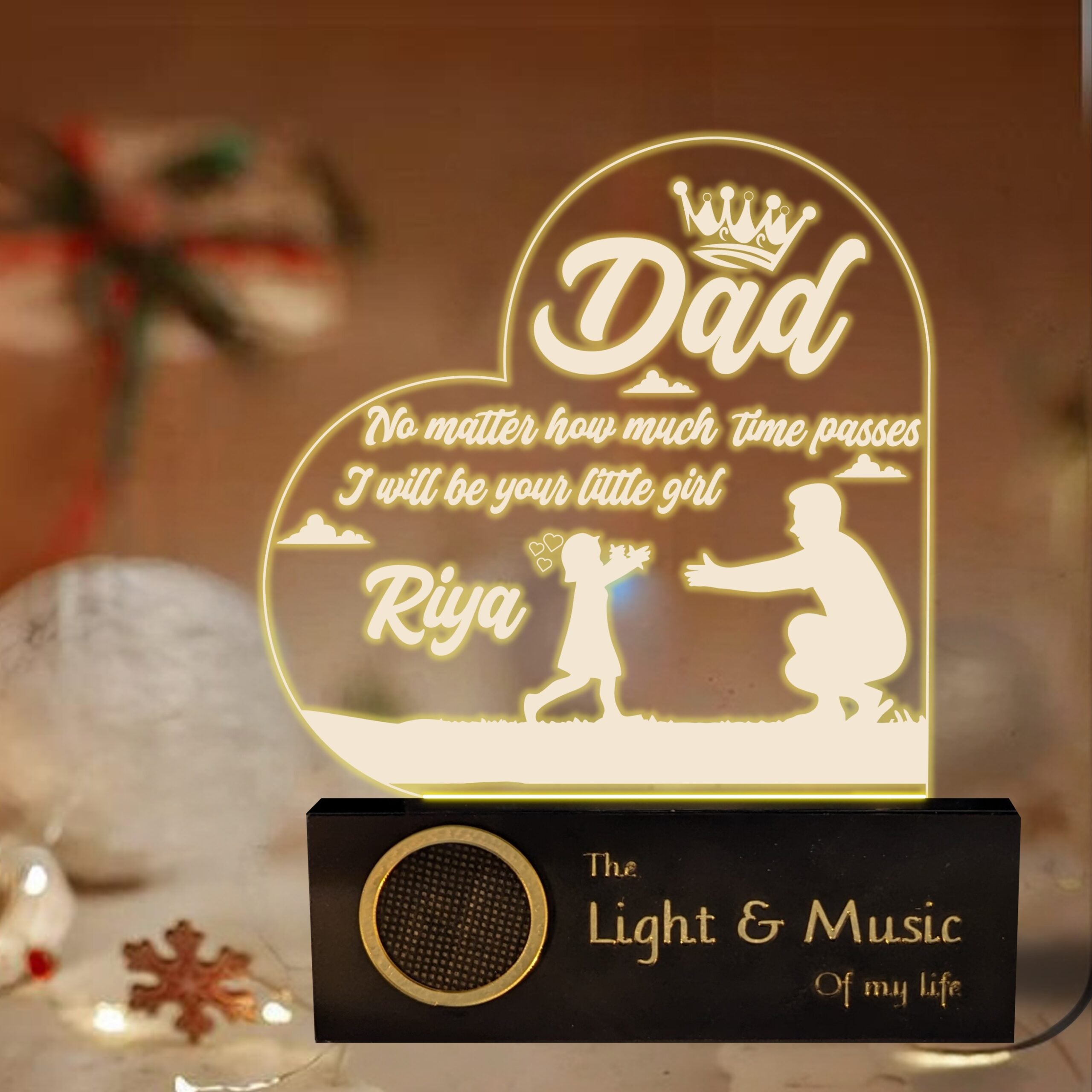 A Daughter's Promise Lamp - Gift For Father