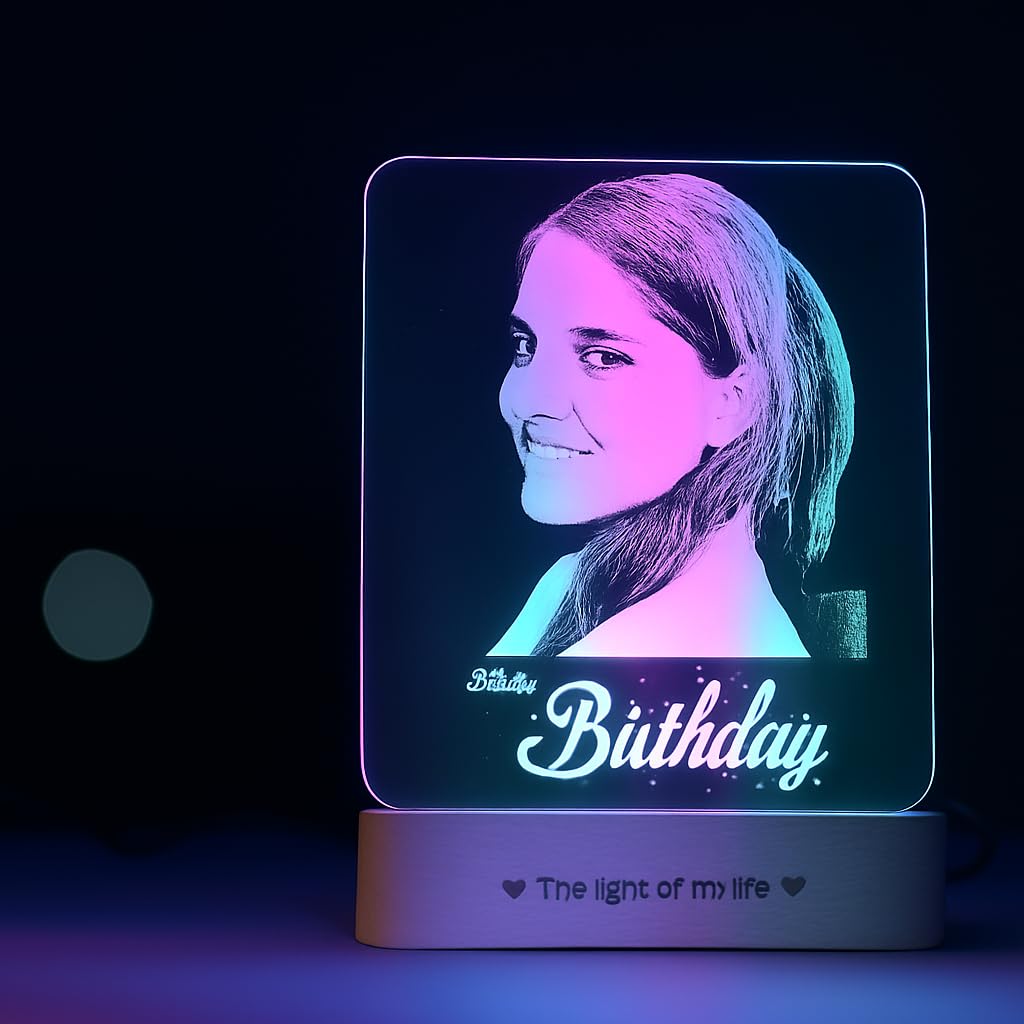 B'day Bliss Photo Lamp - Personalized Gift For Birthdays