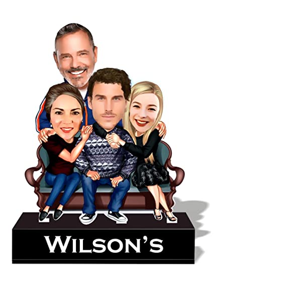 Family caricature – Personalized gift