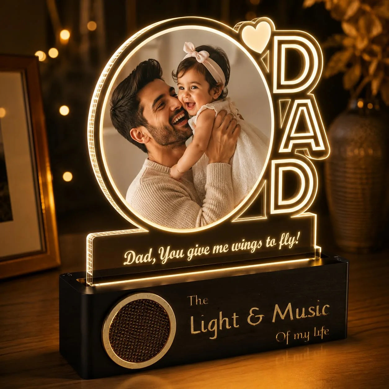 Dad & Me Lamp: Dad's Special Photo Frame Lamp