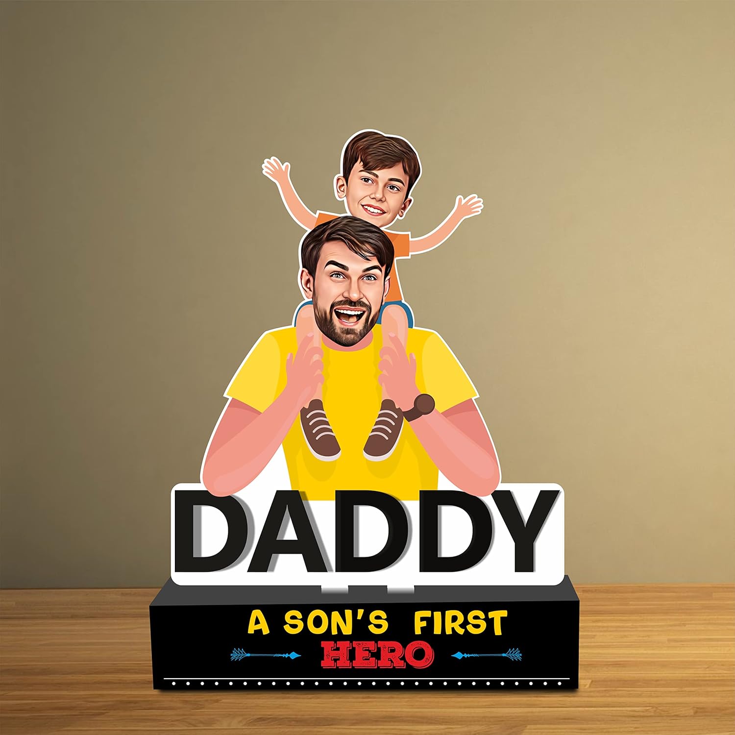 Caricature Personalized Gifts for Papa | Cool Customized Funny Birthday Gifts for Men from Wife, Gifts for Grandpa