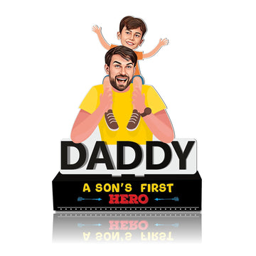 Caricature Personalized Gifts for Papa | Cool Customized Funny Birthday Gifts for Men from Wife, Gifts for Grandpa